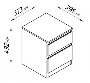 2.03.03.050.4 КАСТОР тумба 2 ящика RU серая в Когалыме - kogalym.ok-mebel.com | фото 3