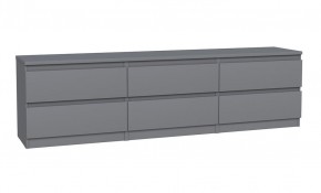 2.03.03.110.4 КАСТОР тумба 6 ящиков RU серая в Когалыме - kogalym.ok-mebel.com | фото