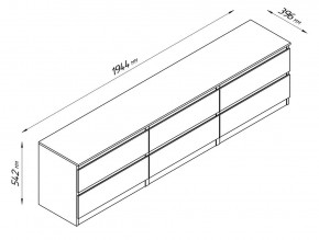 2.03.03.110.4 КАСТОР тумба 6 ящиков RU серая в Когалыме - kogalym.ok-mebel.com | фото 4
