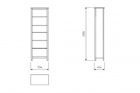 2.08.07.110.6 САГА стеллаж 70 темно-бирюзовый RU в Когалыме - kogalym.ok-mebel.com | фото 1