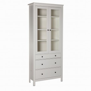 2.08.07.130.1 САГА шкаф с витриной 90 белый RU в Когалыме - kogalym.ok-mebel.com | фото
