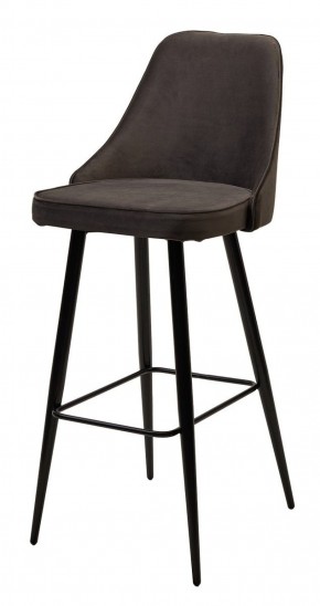 Барный стул NEPAL-BAR ГРАФИТ #14, велюр/ черный каркас (H=78cm) М-City в Когалыме - kogalym.ok-mebel.com | фото 1