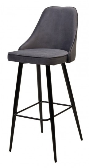 Барный стул NEPAL-BAR СЕРЫЙ #27, велюр/ черный каркас (H=78cm) М-City в Когалыме - kogalym.ok-mebel.com | фото