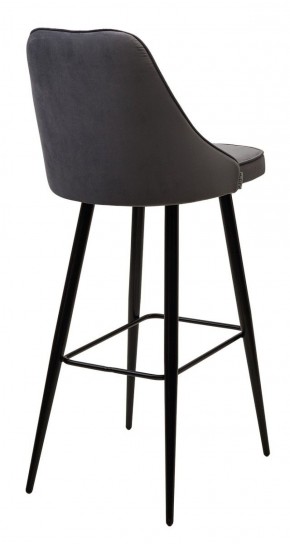 Барный стул NEPAL-BAR СЕРЫЙ #27, велюр/ черный каркас (H=78cm) М-City в Когалыме - kogalym.ok-mebel.com | фото 3