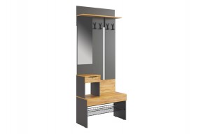 БАСКО Прихожая К7 (графит) в Когалыме - kogalym.ok-mebel.com | фото 2