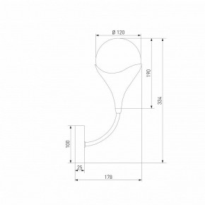 Бра Eurosvet Calyx 60168/1 латунь в Когалыме - kogalym.ok-mebel.com | фото 3