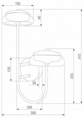 Бра Eurosvet Fungo 50388/2 LED черный в Когалыме - kogalym.ok-mebel.com | фото 5