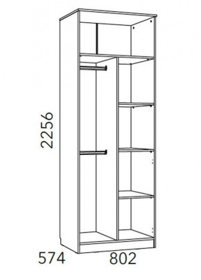 Детская Фанк Шкаф для одежды НМ 014.07 М в Когалыме - kogalym.ok-mebel.com | фото 3