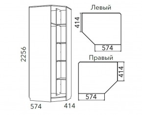 Детская Фанк Шкаф угловой Левый/Правый НМ 013.04-02 М в Когалыме - kogalym.ok-mebel.com | фото 3