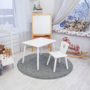 Детский комплект стол и стул «Корона» Rolti Baby (белый/белый, массив березы/мдф) в Когалыме - kogalym.ok-mebel.com | фото 2