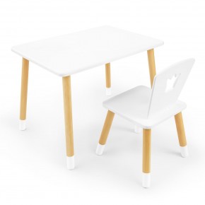 Детский комплект стол и стул «Корона» Rolti Baby (белый/береза, массив березы/мдф) в Когалыме - kogalym.ok-mebel.com | фото