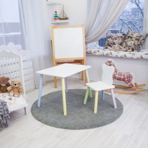 Детский комплект стол и стул «Мишка» Rolti Baby (белый/цветной, массив березы/мдф) в Когалыме - kogalym.ok-mebel.com | фото 2