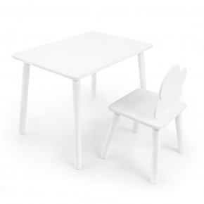 Детский комплект стол и стул «Облачко» Rolti Baby (белый/белый, массив березы/мдф) в Когалыме - kogalym.ok-mebel.com | фото