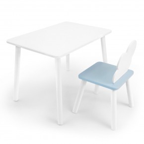 Детский комплект стол и стул «Облачко» Rolti Baby (белый/голубой, массив березы/мдф) в Когалыме - kogalym.ok-mebel.com | фото