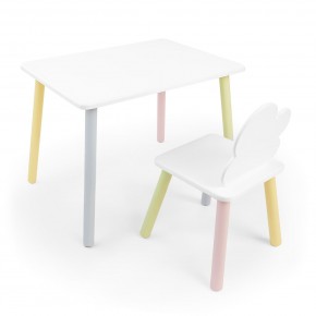 Детский комплект стол и стул «Облачко» Rolti Baby (белый/цветной, массив березы/мдф) в Когалыме - kogalym.ok-mebel.com | фото