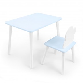 Детский комплект стол и стул «Облачко» Rolti Baby  (голубая столешница/голубое сиденье/белые ножки) в Когалыме - kogalym.ok-mebel.com | фото