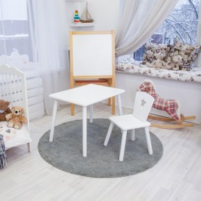 Детский комплект стол и стул «Звезда» Rolti Baby (белый/белый, массив березы/мдф) в Когалыме - kogalym.ok-mebel.com | фото 2