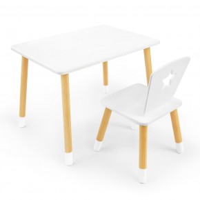 Детский комплект стол и стул «Звезда» Rolti Baby (белый/береза, массив березы/мдф) в Когалыме - kogalym.ok-mebel.com | фото