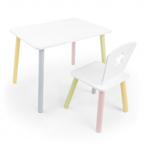 Детский комплект стол и стул «Звезда» Rolti Baby (белый/цветной, массив березы/мдф) в Когалыме - kogalym.ok-mebel.com | фото