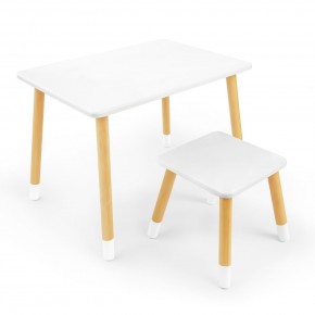 Детский комплект стол и табурет Rolti Baby (белая столешница/белое сиденье/береза ножки) в Когалыме - kogalym.ok-mebel.com | фото