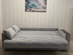 Диван Престиж-15 (НПБ+МДФ) велюр Sensey silver в Когалыме - kogalym.ok-mebel.com | фото 3