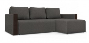 Диван угловой Алиса 3 Bahama STEEL - Teos Dark Brown в Когалыме - kogalym.ok-mebel.com | фото