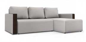 Диван угловой Алиса 3 Bahama WHITE - Teos Dark Brown в Когалыме - kogalym.ok-mebel.com | фото
