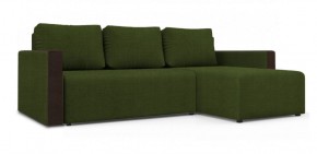 Диван угловой Алиса 3 Vital GREEN - Teos Dark Brown в Когалыме - kogalym.ok-mebel.com | фото