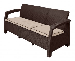 Диван Yalta Premium Sofa 3 Set (Ялта) шоколадный (+подушки под спину) в Когалыме - kogalym.ok-mebel.com | фото 1