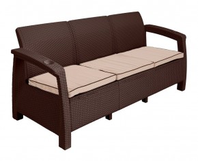 Диван Yalta Premium Sofa 3 Set (Ялта) шоколадный (+подушки под спину) в Когалыме - kogalym.ok-mebel.com | фото 2