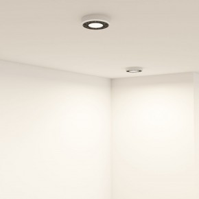 DK2440-WB Встраиваемый светильник DUAL 5+5 Вт, LED 4000K, IP 20, d90mm, белый/черный, алюминий/акрил в Когалыме - kogalym.ok-mebel.com | фото