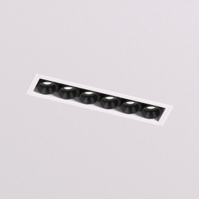 DK2531-WB Встраиваемый светильник SPACE со светодиодом под шпатлевку L126mm 220V 10W 38° 4000К IP20 белый/черный алюминий в Когалыме - kogalym.ok-mebel.com | фото