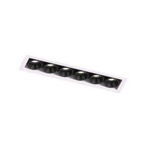 DK2531-WB Встраиваемый светильник SPACE со светодиодом под шпатлевку L126mm 220V 10W 38° 4000К IP20 белый/черный алюминий в Когалыме - kogalym.ok-mebel.com | фото 6