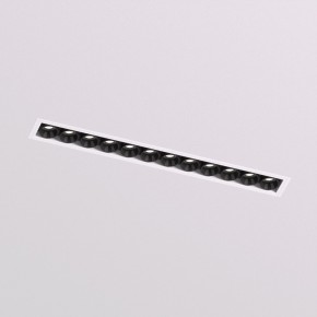 DK2532-WB Встраиваемый светильник SPACE со светодиодом под шпатлевку L240mm 220V 20W 38° 4000К IP20 белый/черный алюминий в Когалыме - kogalym.ok-mebel.com | фото