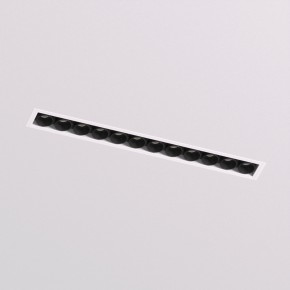 DK2532-WB Встраиваемый светильник SPACE со светодиодом под шпатлевку L240mm 220V 20W 38° 4000К IP20 белый/черный алюминий в Когалыме - kogalym.ok-mebel.com | фото 2