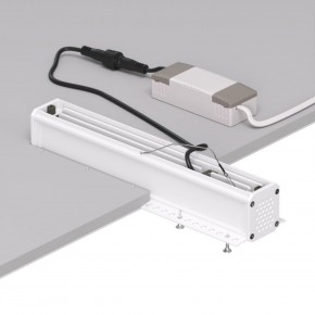 DK2532-WB Встраиваемый светильник SPACE со светодиодом под шпатлевку L240mm 220V 20W 38° 4000К IP20 белый/черный алюминий в Когалыме - kogalym.ok-mebel.com | фото 6