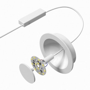 DK2700-WH Встраиваемый светильник, IP 20, 7 Вт, LED 3000, белый, алюминий в Когалыме - kogalym.ok-mebel.com | фото 4