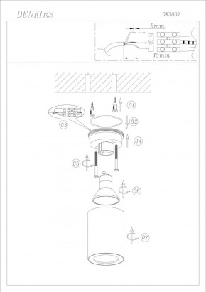 DK3007-BK Накладной светильник влагозащ., IP 44, 15 Вт, GU10, черный, алюминий в Когалыме - kogalym.ok-mebel.com | фото