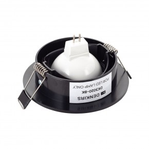 DK3020-BK Встраиваемый светильник, IP 20, 10 Вт, GU5.3, LED, черный, пластик в Когалыме - kogalym.ok-mebel.com | фото 3