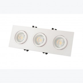 DK3023-WH Встраиваемый светильник, IP 20, 10 Вт, GU5.3, LED, белый, пластик в Когалыме - kogalym.ok-mebel.com | фото 3
