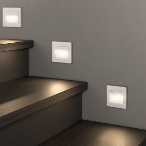 DK3050-WH Светильник встраиваемый в стену, IP 20, LED 3000, 1 Вт, белый, пластик в Когалыме - kogalym.ok-mebel.com | фото 6