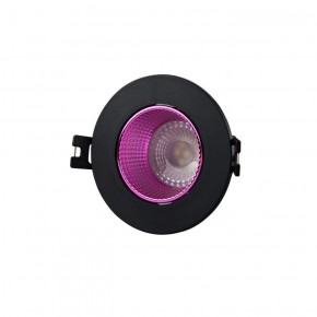 DK3061-BK+PI Встраиваемый светильник, IP 20, 10 Вт, GU5.3, LED, черный/розовый, пластик в Когалыме - kogalym.ok-mebel.com | фото