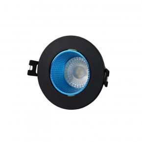 DK3061-BK+СY Встраиваемый светильник, IP 20, 10 Вт, GU5.3, LED, черный/голубой, пластик в Когалыме - kogalym.ok-mebel.com | фото 1