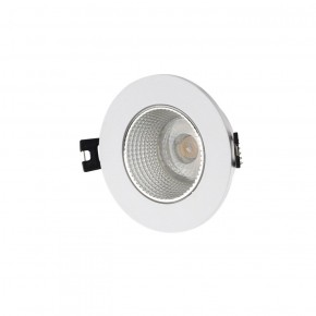 DK3061-WH+CH Встраиваемый светильник, IP 20, 10 Вт, GU5.3, LED, белый/хром, пластик в Когалыме - kogalym.ok-mebel.com | фото