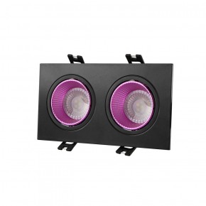 DK3072-BK+PI Встраиваемый светильник, IP 20, 10 Вт, GU5.3, LED, черный/розовый, пластик в Когалыме - kogalym.ok-mebel.com | фото