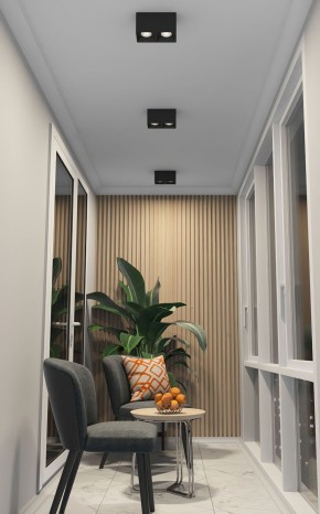 DK3085-BK+CH Светильник накладной IP 20, 10 Вт, GU5.3, LED, черный/хром, пластик в Когалыме - kogalym.ok-mebel.com | фото 2