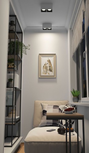 DK3085-WB+WH Светильник накладной IP 20, 10 Вт, GU5.3, LED, бело-черный/белый, пластик в Когалыме - kogalym.ok-mebel.com | фото 2