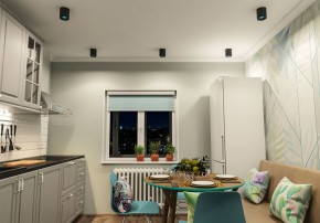 DK3090-BK+CY Светильник накладной IP 20, 10 Вт, GU5.3, LED, черный/голубой, пластик в Когалыме - kogalym.ok-mebel.com | фото 2