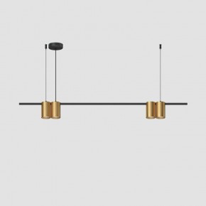 DK4061-BK+SG Подвесной светильник ORBIT, IP20, 4xGU10 LED до 15 Вт, черный + сатинированное золото, алюминий в Когалыме - kogalym.ok-mebel.com | фото 2