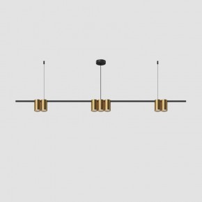 DK4063-BK+SG Подвесной светильник ORBIT, IP20, 7xGU10 LED до 15 Вт, черный + сатинированное золото, алюминий в Когалыме - kogalym.ok-mebel.com | фото 2